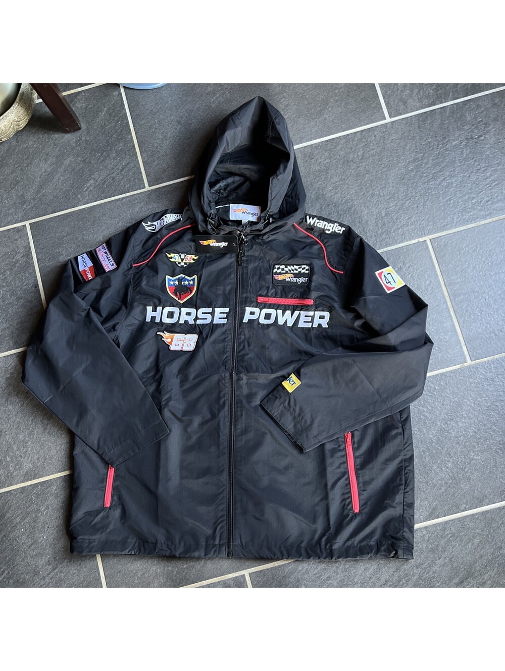 NWT Wrangler X Hot Wheels Horse Power Motorsports Racing Hooded Jacket XXL